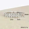 Wholesale Jewelry Geometric Copper Multi Layer Ring Inlaid Zircon