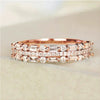 Wholesale Jewelry Geometric Copper Multi Layer Ring Inlaid Zircon