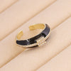 Wholesale Jewelry Geometric Copper Oil Dripping Microinlaid Zircon Heart Ring For Women