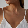 Wholesale Jewelry Geometric Copper Real Gold Plated Pendant Necklace For Women