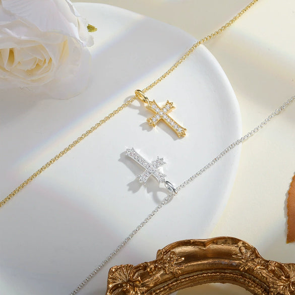 Wholesale Jewelry Geometric Copper Real Gold Plated Pendant Necklace For Women