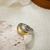 Wholesale Jewelry Geometric Copper Ring Electroplated With 18K Gold For Women