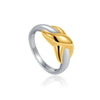 Wholesale Jewelry Geometric Copper Ring Electroplated With 18K Gold For Women