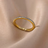 Wholesale Jewelry Geometric Copper Ring With Diamond Design And 18K Gold Plated For Women And Unisex In Ins Style