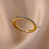Wholesale Jewelry Geometric Copper Ring With Diamond Design And 18K Gold Plated For Women And Unisex In Ins Style