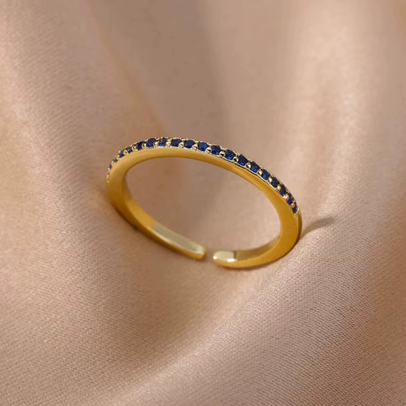 Wholesale Jewelry Geometric Copper Ring With Diamond Design And 18K Gold Plated For Women And Unisex In Ins Style