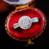 Wholesale Jewelry Geometric Copper Ring With Micro Inlaid Zircon For Women Fashion Ol Style