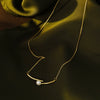 Wholesale Jewelry Geometric Copper Snake Bone Chain Pendant Necklace For Women With Electroplating Treatment