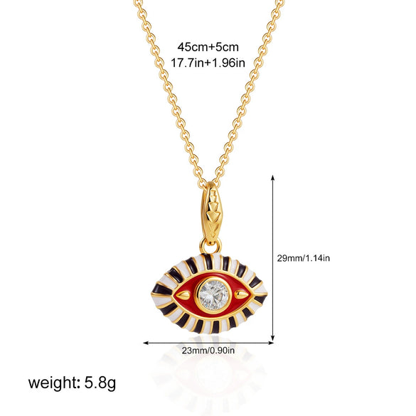 Wholesale Jewelry Geometric Copper Titanium Steel Devil's Eye Pendant Electroplating Baroque Style