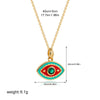 Wholesale Jewelry Geometric Copper Titanium Steel Devil's Eye Pendant Electroplating Baroque Style