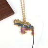 Wholesale Jewelry Geometric Copper Titanium Steel Zirconia Clavicle Chain Necklace