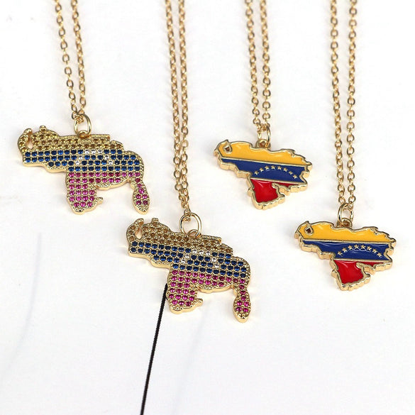 Wholesale Jewelry Geometric Copper Titanium Steel Zirconia Clavicle Chain Necklace