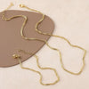 Wholesale Jewelry Geometric Copper Water Wave Chain Electroplated Necklace