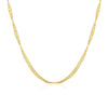 Wholesale Jewelry Geometric Copper Water Wave Chain Electroplated Necklace