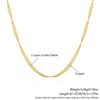 Wholesale Jewelry Geometric Copper Water Wave Chain Electroplated Necklace