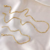 Wholesale Jewelry Geometric Copper Water Wave Chain Electroplated Necklace
