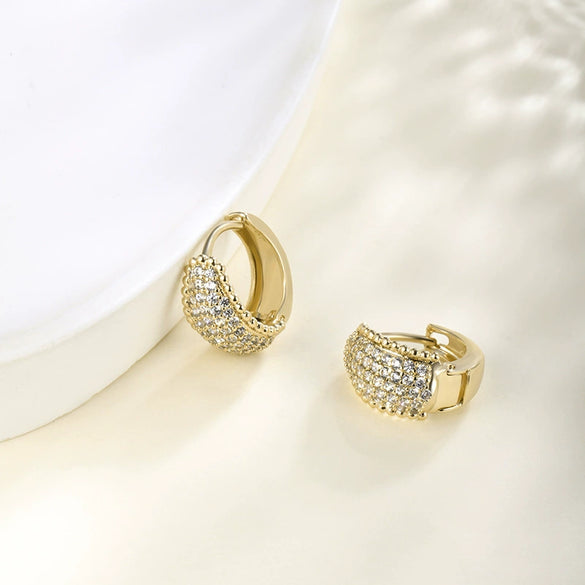 Wholesale Jewelry Geometric Copper Zinc Alloy Gold Plated Earrings For Women