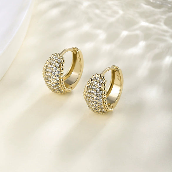 Wholesale Jewelry Geometric Copper Zinc Alloy Gold Plated Earrings For Women