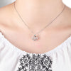 Wholesale Jewelry Geometric Cross Crown Zircon Pendant Necklace S925 Sterling Silver Electroplated