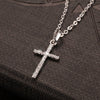 Wholesale Jewelry Geometric Cross Pendant Necklace With Twisted Chain Alloy Electroplated