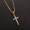 Wholesale Jewelry Geometric Cross Pendant Necklace With Twisted Chain Alloy Electroplated