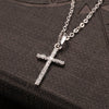 Wholesale Jewelry Geometric Cross Pendant Necklace With Twisted Chain Alloy Electroplated