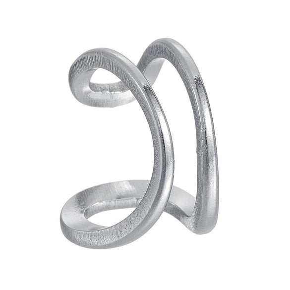 Wholesale Jewelry Geometric Exaggerated Style Titanium Steel Ring With Letters Numbers Text Electroplating For Unisex