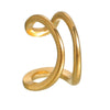 Wholesale Jewelry Geometric Exaggerated Style Titanium Steel Ring With Letters Numbers Text Electroplating For Unisex