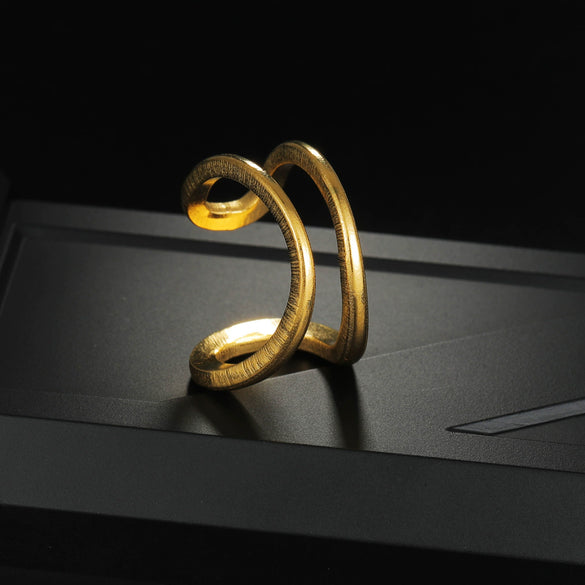 Wholesale Jewelry Geometric Exaggerated Style Titanium Steel Ring With Letters Numbers Text Electroplating For Unisex