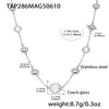 Wholesale Jewelry Geometric Faceted Glass 316L Stainless Steel Electroplated Necklace For Women