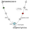 Wholesale Jewelry Geometric Faceted Glass 316L Stainless Steel Electroplated Necklace For Women