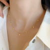 Wholesale Jewelry Geometric Fivepointed Star Titanium Steel Electroplated O Chain Necklace For Women