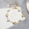 Wholesale Jewelry Geometric Fourleaf Clover Design Silver Bracelet S925 Sterling Silver Chain Electroplating For Women