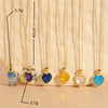 Wholesale Jewelry Geometric Glass Love Pendant Necklace Copper Electroplated For Women