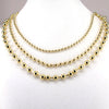 Wholesale Jewelry Geometric Gold Plated Copper Beads Electroplated Adjustable Necklace Unisex With Water Wave Chain And Mixed Gem Inlay
