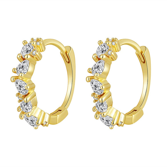 Wholesale Jewelry Geometric Gold Plated Copper Earrings