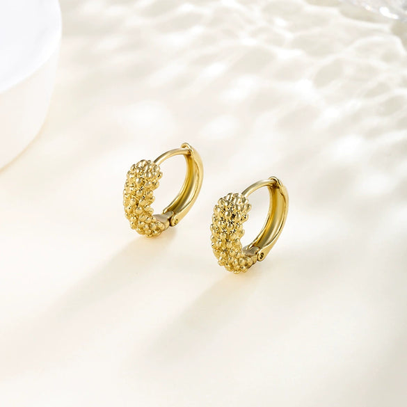 Wholesale Jewelry Geometric Gold Plated Copper Wheat Earrings For Women