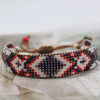 Wholesale Jewelry Geometric Gradient Handmade Glass Glazed Rice Beads Woven Bracelet