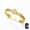 Wholesale Jewelry Geometric Heart Fivepointed Star Copper Goldplated Bracelet