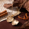 Wholesale Jewelry Geometric Heart Shape Copper Titanium Steel Zircon Necklace Plated With Real Gold O Chain