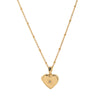 Wholesale Jewelry Geometric Heart Shape Copper Titanium Steel Zircon Necklace Plated With Real Gold O Chain