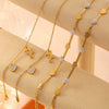 Wholesale Jewelry Geometric Heart 316L Stainless Steel Goldplated Unisex Pendant Bracelet