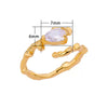 Wholesale Jewelry Geometric Heartshaped Copper Ring Electroplated