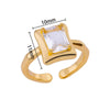 Wholesale Jewelry Geometric Heartshaped Copper Ring Electroplated