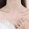 Wholesale Jewelry Geometric Hollow S925 Sterling Silver Necklace For Women