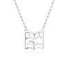 Wholesale Jewelry Geometric Hollow S925 Sterling Silver Necklace For Women