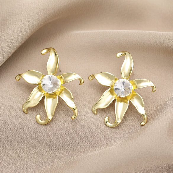 Wholesale Jewelry Geometric Irregular Alloy Earrings Retro Simple Style