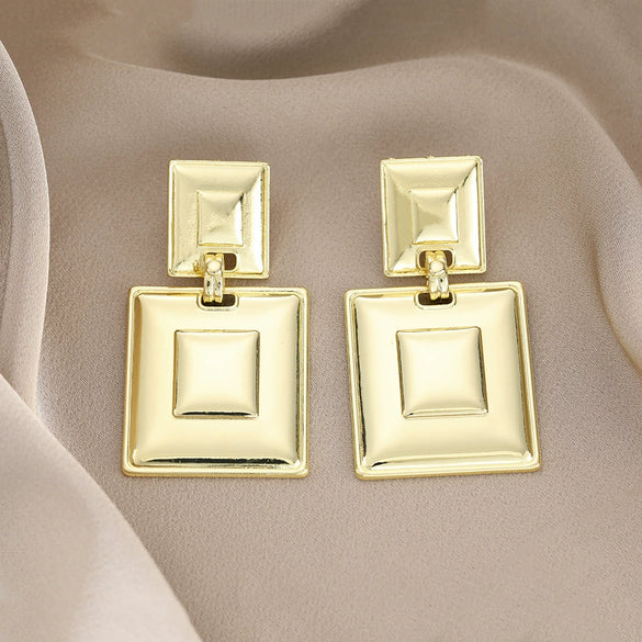 Wholesale Jewelry Geometric Irregular Alloy Earrings Retro Simple Style