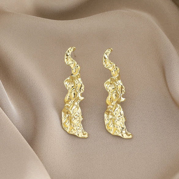 Wholesale Jewelry Geometric Irregular Alloy Earrings Retro Simple Style
