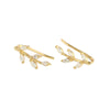 Wholesale Jewelry Geometric Leaves Ear Studs S925 Silver Electroplated For Female